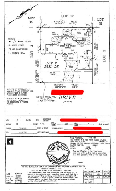 how to read a land survey map.